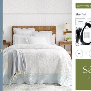 Serena & Lily White Quilt and shams Bedding Set